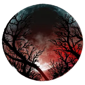 Blood Moon And Silhouette Png 14 PNG Image