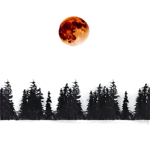 Blood Moon Over Forest Png 54 PNG Image