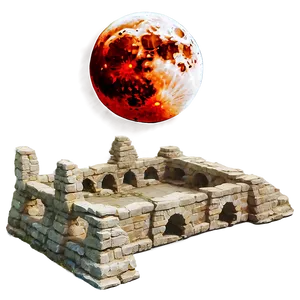 Blood Moon Over Ruins Png 49 PNG Image