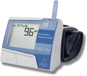 Blood Pressure Glucose Monitor Device PNG Image