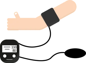 Blood Pressure Monitor Illustration PNG Image