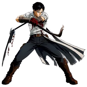 Bloodied Levi Battle Scene Png Fxw PNG Image