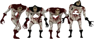 Bloodstained_ Monkey_ Creatures PNG Image