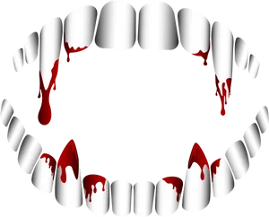 Bloody Vampire Teeth Graphic PNG Image