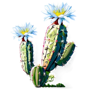 Blooming Cactus Flower Png Kpb PNG Image