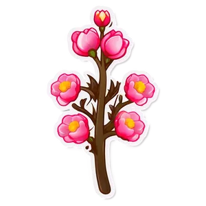 Blossom Sticker Graphic Png Dmf80 PNG Image