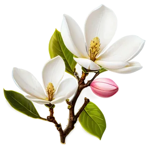 Blossoming Magnolia Flower Png Cpe82 PNG Image