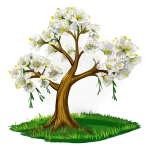 Blossoming Tree Sketch Png 06122024 PNG Image