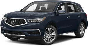 Blue Acura M D X S U V2023 Model PNG Image