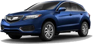 Blue Acura R D X S U V Profile View PNG Image