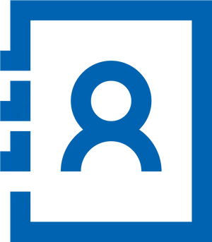 Blue Address Book Icon PNG Image