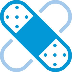 Blue Adhesive Bandage Icon PNG Image