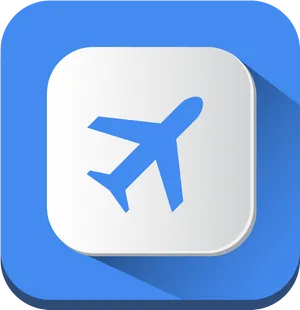 Blue Airplane App Icon PNG Image