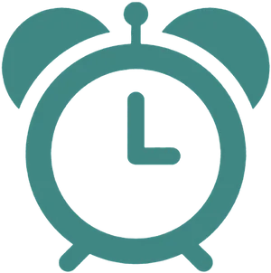 Blue Alarm Clock Icon PNG Image