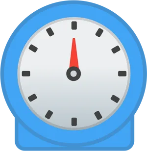 Blue Analog Clock Icon PNG Image