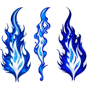 Blue And White Flames Png Eih PNG Image