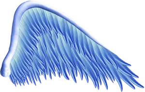 Blue Angel Wing Illustration PNG Image