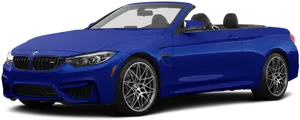 Blue B M W Convertible Side View PNG Image