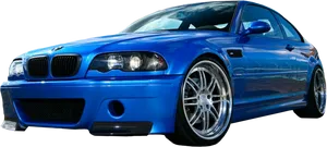 Blue B M W M3 Coupe Side View PNG Image