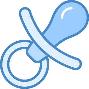 Blue Baby Pacifier Vector PNG Image