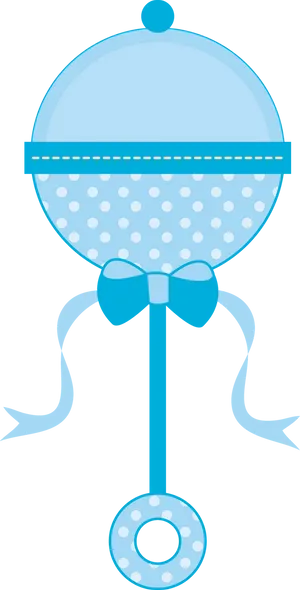 Blue Baby Rattle Graphic PNG Image