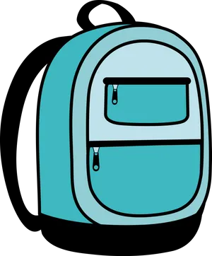 Blue Backpack Vector Illustration PNG Image