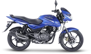 Blue Bajaj Pulsar Motorcycle PNG Image