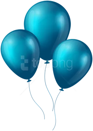 Blue Balloons Transparent Background PNG Image