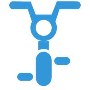 Blue Bicycle Icon PNG Image