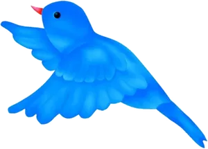 Blue_ Bird_in_ Flight.png PNG Image