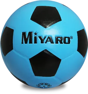 Blue Black Miyaro Soccer Ball PNG Image