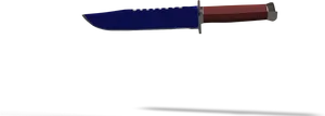 Blue Blade Knifeon Black Background PNG Image