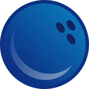 Blue Bowling Ball Graphic PNG Image