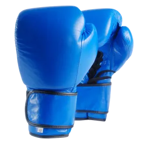 Blue Boxing Gloves Isolated PNG Image