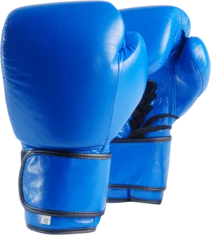 Blue Boxing Gloves Pair PNG Image