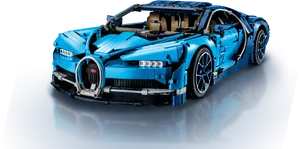 Blue Bugatti Lego Model PNG Image