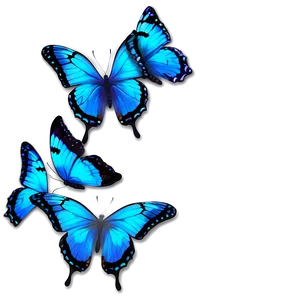 Blue Butterflies C PNG Image