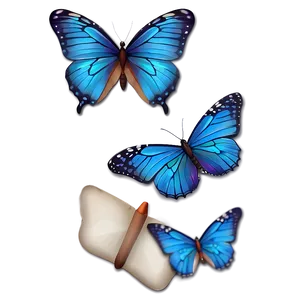 Blue Butterfly Emoji Png Yut91 PNG Image