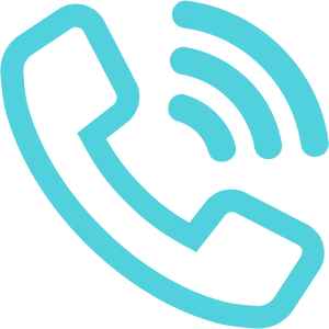 Blue Call Icon Graphic PNG Image