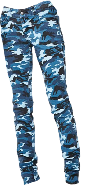 Blue Camouflage Pants PNG Image