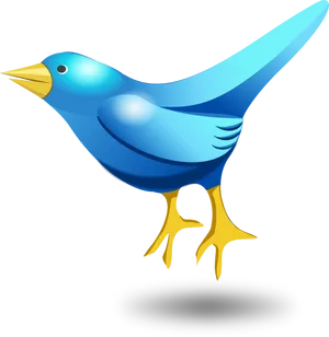 Blue Cartoon Bird PNG Image