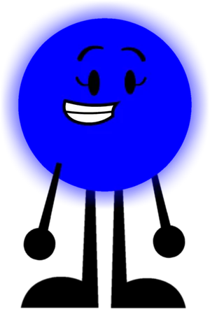 Blue Cartoon Character Smiling PNG Image