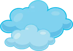 Blue Cartoon Clouds Clipart PNG Image