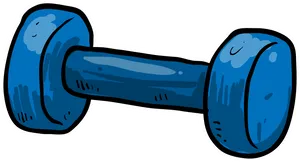 Blue Cartoon Dumbbell PNG Image