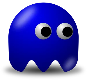 Blue Cartoon Ghost Graphic PNG Image