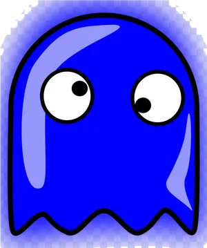 Blue Cartoon Ghost PNG Image