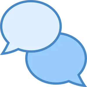 Blue Chat Bubbles Graphic PNG Image