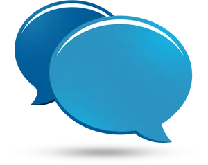 Blue Chat Bubbles Graphic PNG Image