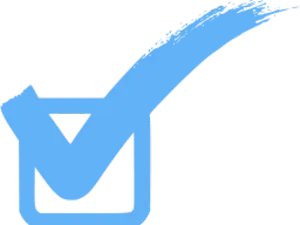 Blue Check Mark Graphic PNG Image