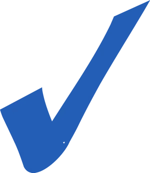 Blue Checkmark Graphic PNG Image